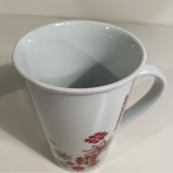 Starbucks Set of  2 White Red Gold Holiday Mugs        12 Oz - Picture 8 of 10